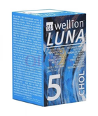 Тест-смужки для тестування рівня загального холестирину в крові Wellion Luna 5шт - изображение 1