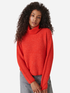 Sweter z golfem damski luźny Sinsay 9928A XXS Czerwony (5904841091874) - obraz 1