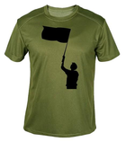 Футболка потовідвідна армійська ЗСУ з принтом "Чоловік із прапором" в оливі XL - зображення 1