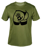 Футболка потоотводящая военная ВСУ с принтом "Попа с отпечатком руки" в оливе L - изображение 1