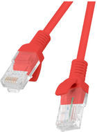 Набір патч-кордів Lanberg Cat 5e UTP 0.25 м 10 шт Red (PCU5-20CC-0025-R)