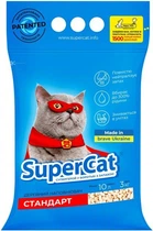 Super Cat Стандарт - древесный наполнитель для туалета, без аромата (синий), 3 кг