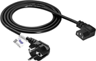 Kabel zasilający Akyga CU IEC-C13 - CEE 7/7 1.5 m Black (AK-PC-02C) - obraz 1