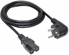 Kabel zasilający Akyga IEC-C15 - CEE 7/7 1.8 m Black (AK-UP-08) - obraz 1