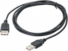 Kabel Akyga USB Type-A - USB Type-A 1.8 m Black (AK-USB-07) - obraz 1