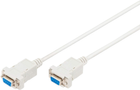 Kabel DigitusD-Sub 9 F/F 1.8 m Beige (AK-610100-018-E) - obraz 1