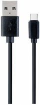 Кабель Gembird USB Type-A - USBType-C M/M 1 м Black (CC-USB2-AMCM-1 M-1) - зображення 1