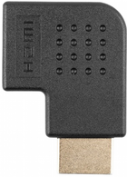 Adapter kątowy Lanberg HDMI - HDMI up M/F Black (AD-0034-BK) - obraz 1