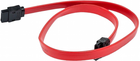 Kabel Lanberg SATA III metal clips 0.5 m Red (CA-SASA-14CU-0050-R) - obraz 1