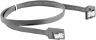 Kabel Lanberg SATA II metal clips F/F 0.3 m Black (CA-SASA-14CU-0030-BK) - obraz 2