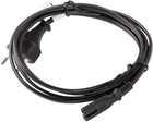 Kabel zasilający Lanberg CEE 7/16 - C7 1.8 m Black (CA-C7CA-11CC-0018-BK) - obraz 1