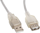 Kabel Lanberg USB Type-A M/F 1.8 m White (CA-USBE-12CC-0018-TR) - obraz 1