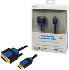 Kabel Logilink HDMI - DVI 2 m Black (CHB3102) - obraz 1