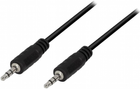 Kabel Logilink Mini Jack 3.5 mm - Mini Jack 3.5 mm 1 m Black (4052792008838) - obraz 1