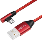 Kabel Logilink USB Type-A - micro-USB 0.3 m Red (4052792052763) - obraz 1