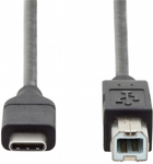 Kabel Logilink USB Type-C - USB Type-B 1 m Black (4052792053159) - obraz 1