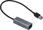 Adapter I-tec USB Type-A - RJ-45 Silver/Black (U3METALGLAN) - obraz 1