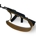 Ремінь збройовий RAGNAROK триточковий з широким наплічником "KRAKEN" sling Койот - изображение 1