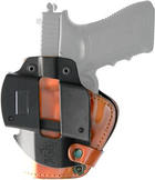 Кобура Front Line LKC для Glock 17/22/31. Матеріал - Kydex/шкіра/замша. Колір - коричневий - зображення 2