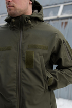Тактическая мужская куртка Soft shell на молнии с капюшоном водонепроницаемая S олива 00006 - изображение 3