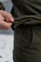 Тактична чоловіча куртка Soft shell на блискавці з капюшоном водонепроникна S олива 00006 - зображення 9