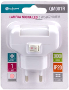 Lampka nocna DPM QM001R LED z wylacznikiem swiatlo czerwone (5906881191712) - obraz 2