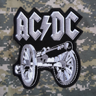 Вышитый шеврон с рок-группой AC/DC "For Those About To Rock" на липучке Черно-белый (N0247M) - изображение 1