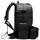 Тактический рюкзак подсумка outdoor black b08 aokali 75l +3 - изображение 7