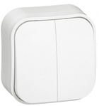 Выключатель 2 клавишный Legrand Forix IP20 10A 782402 белый
