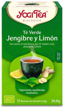 Herbata Yogi Tea Te Verde Jengibre y Limon 17 torebek x 1.8 g (4012824402041) - obraz 1