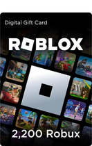Карта пополнения Roblox Gift Card 2200 Robux | Роблокс 2200 Робукс (цифровой код активации)