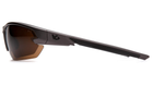 Очки защитные Venture Gear Tactical Semtex 2.0 Gun Metal (bronze) Anti-Fog коричневые в оправе цвета тёмный металлик - изображение 3