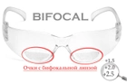 Бифокальные защитные очки Pyramex Intruder Bifocal (+2.5) (clear) прозрачные - изображение 3