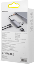 USB-хаб 6в1 Baseus Metal Gleam WKWG030013 series USB-C до 3x USB 3.0 + HDMI + USB-C PD + VGA Сірий (WKWG030013) - зображення 6