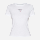 Koszulka damska bawełniana Tommy Jeans DW0DW17839-YBR XS Biała (8720646670499) - obraz 4
