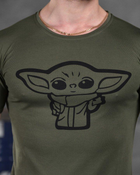 Тактическая мужская потоотводящая футболка Yoda L олива (85831) - изображение 2