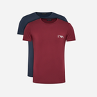Набір бавовняних футболок чоловічих Emporio Armani 3F715111670-57336 S 2 шт Синій/Бордовий (8056787660793) - зображення 1