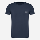 Набір бавовняних футболок чоловічих Emporio Armani 3F715111670-57336 S 2 шт Синій/Бордовий (8056787660793) - зображення 5