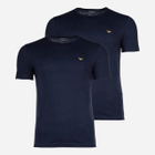 Zestaw koszulek męskich bawełnianych Emporio Armani 3F722111267-06236 S 2 szt Niebieski (8057767245542) - obraz 1