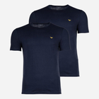 Набір бавовняних футболок чоловічих Emporio Armani 3F722111267-06236 XL 2 шт Синій (8057767245559) - зображення 1