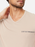 Zestaw koszulek męskich bawełnianych Emporio Armani 3F717111849-11350 S 2 szt Niebieski/Beżowy (8057767239626) - obraz 4