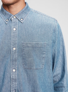 Сорочка джинсова демісезонна чоловіча GAP 736872-00 S Блакитна (1200056830579) - зображення 3