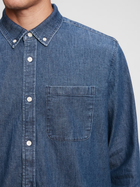 Koszula jeansowa przejściowa męska GAP 736872-01 S Granatowa (1200056670809) - obraz 4