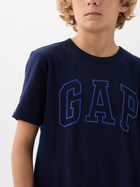 Koszulka dziecięca chłopięca GAP 885753-03 129-137 cm Ciemnogranatowa (1200132816732) - obraz 4