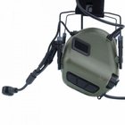 Активні захисні навушники Earmor M32X MARK3 ARC (FG) Olive з гарнітурою та кріпленням на шолом - изображение 3
