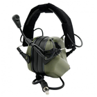 Активні захисні навушники M32 MOD3 з гарнітурою (olive) Earmor - зображення 3