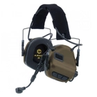 Активні захисні навушники Earmor M32X MARK3 ARC (CB) Coyote Brown з гарнітурою та кріпленням на шолом - изображение 1