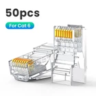 Разъем RJ45 коннектор UGREEN NW120 Cat 6 Ethernet RJ45 8P8C 50 шт прозрачный (50962)