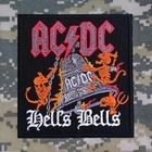 Вышитый шеврон с рок-группой AC/DC "Hells Bells" на липучке Черный (N0520M) - изображение 1