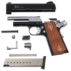 Стартовий пістолет Colt 1911, KUZEY 911-SX#2 Black/Brown Wooden Grips, Сигнальний пістолет під холостий патрон 9мм, Шумовий - зображення 3